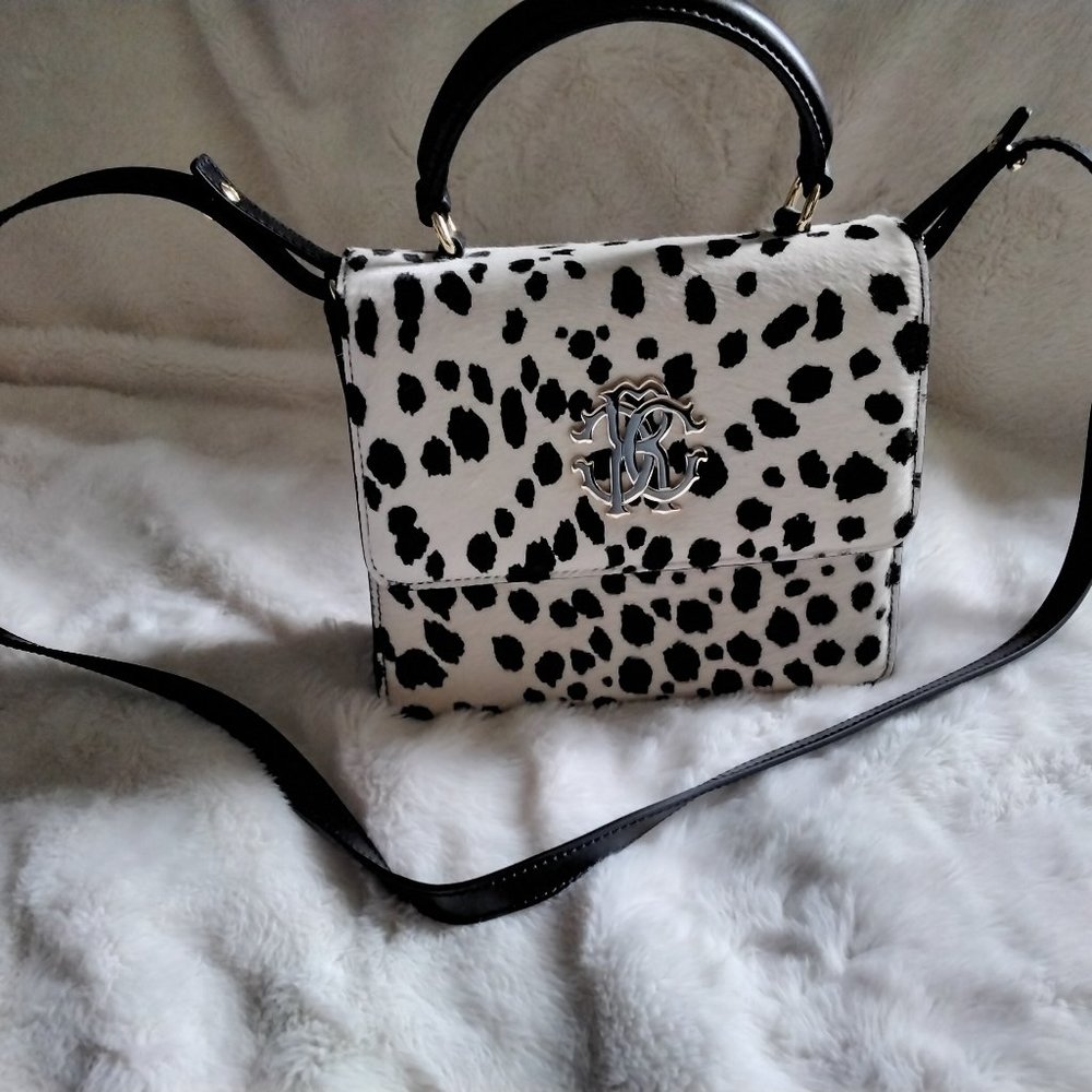 Roberto Cavalli animal fur shoulder bag